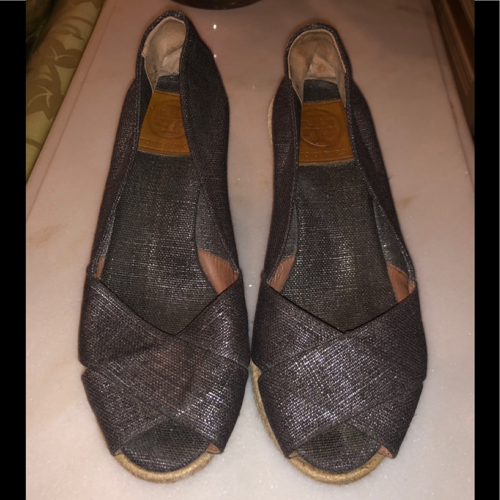 Tory Burch peeptoe wedges